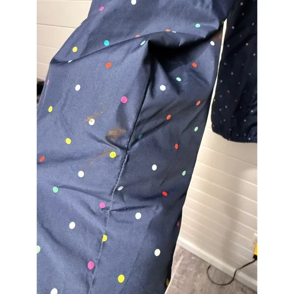 The North Face Woman's Size Medium Jacket Navy Polka Dot Lightweight Windbreaker - Picture 3 of 10